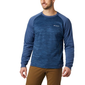 Columbia Muške Majice S Kapuljačom - Tech Trail Midlayer Crew Tamnoplave | NOSC-82790